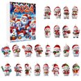 thumbnail image 1 of Christmas Holiday Advent Calendar 2024 Countdown Set with 2D Snowman Decorations Festive Tree Ornaments for Home, 1 of 7