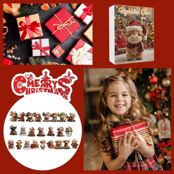 Countdown Sets Countdown Calendar 2025 24 Day Holiday Horse Theme Acrylic Pendant for Home Window Wall Cute 2D Animal Lovers