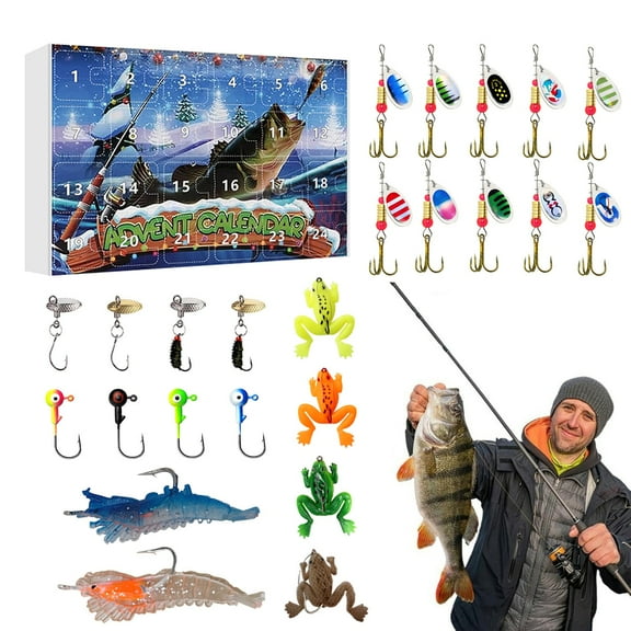 Countdown Sets Fishing Advent Calendar for Adult Men and Teen Boys - for Freshwater and Saltwater Fishing Enthusiasts in 2024