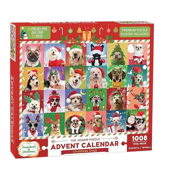 Countdown Sets Pet Patterns 24 Days Advent Calendar Puzzle Blind With 1008 Festive Christmas Countdown Toy For Enriching Holiday Experience