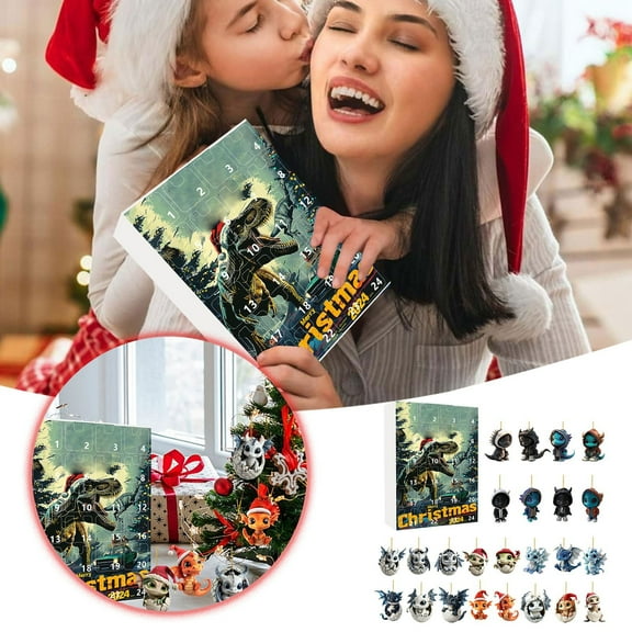 Countdown Sets The Christmas 2024 Holiday Advent Calendar Bike Doggy Commemorative Christmas for Festive Celebrations