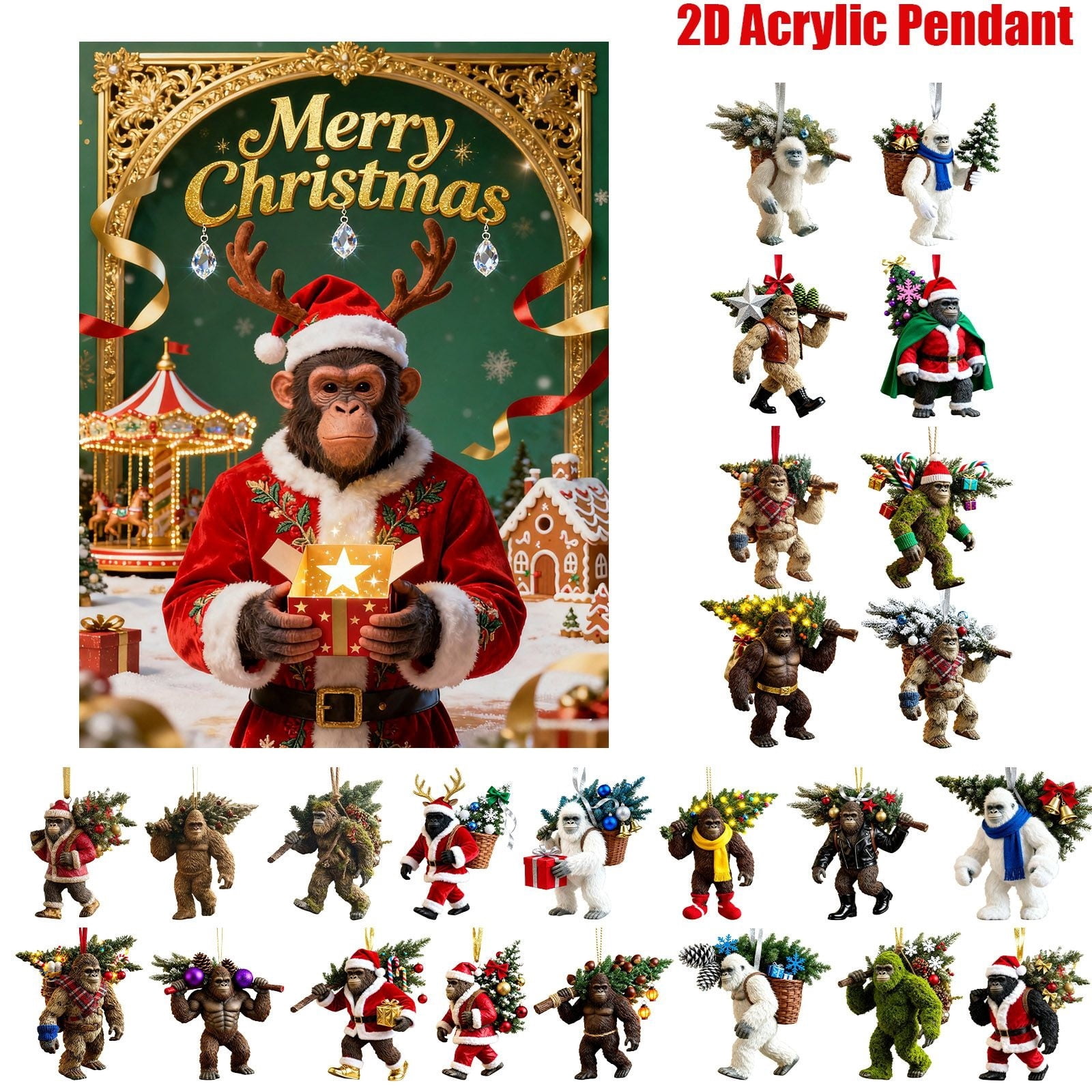 Countdown Surprise Advent Calendar With 24 Mystery Hanging Bags For ...