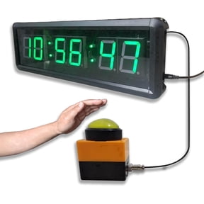 Ledgital Large Stopwatch with Tap Button, Shot Clock Countdown Timer with Remote, Suitable for Games, Sports and Recreation, Wall Mount