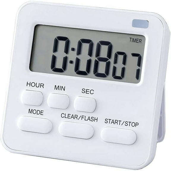 Countdown Timer Digital Kitchen Timers, Portable Size Magnetic Back for Cooking, Big Digits Display Retractable Stand for Multi-Functional Use (Loud Alarm Ensures Clear Alerts)