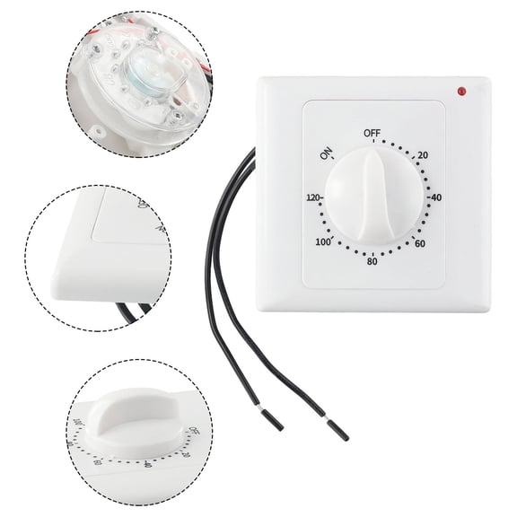 Countdown Timer Switch Ac220V Electronic Mechanical Countdown Controller 86Panel Timing 120Min