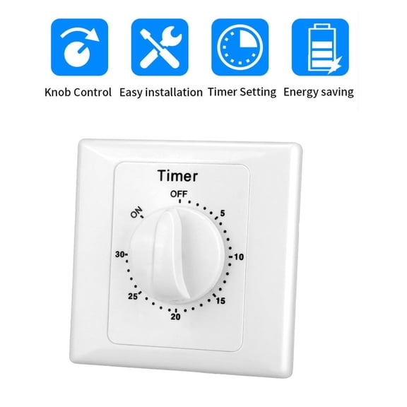 Countdown Timer Switch Ac220V Electronic Mechanical Countdown Controller 86Panel Timing 15Min YIWEI