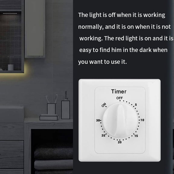 Countdown Timer Switch Ac220V Electronic Mechanical Countdown Controller 86Panel Timing 60Min YIWEI