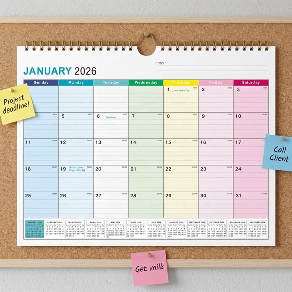 Countdown Wall Calendar 18 Months Planner Schedule Calendar Wall Hanging Home Office Organization Decorative Calendar for Study Room Office Classroom Daily Planning Motivation Tool