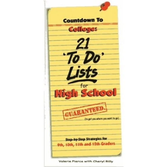 Pre-Owned Countdown to College: 21 To Do Lists for High School : Step-By-Step Strategies for 9th, 10th, 11,th and 12th Graders (Paperback) 0965608670 9780965608671