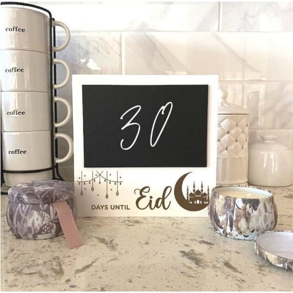 Countdown to Eid Chalkboard - Ramadan Decoration & Kids Activity | Days Until Eid Countdown