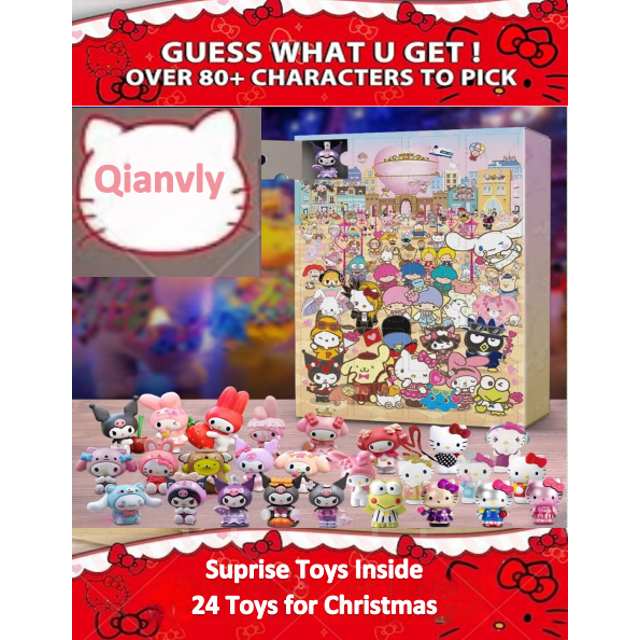 Countdown to Festivities 2024 Advent Calendar with 24 Kitty Toys, A