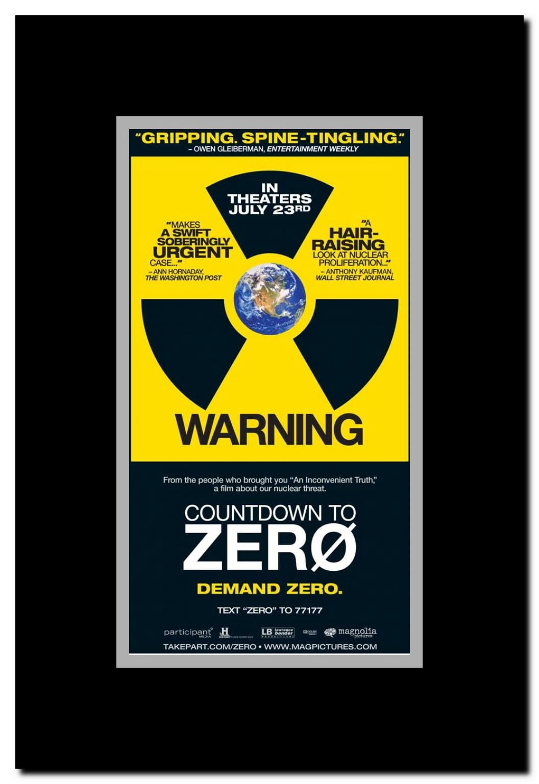 Countdown to Zero Framed Movie Poster