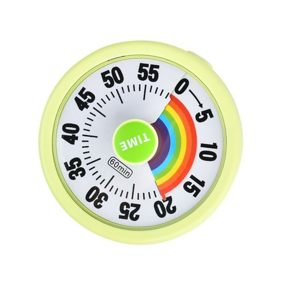 Countdowns Alarm Clock Time Management Tool High Accuracy Rotary Knob Visual Timer For Kitchen Classroom Fitness