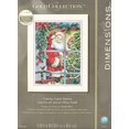 Counted Cross Stitch Kit, Candy Cane Santa Christmas Cross Stitch, 16