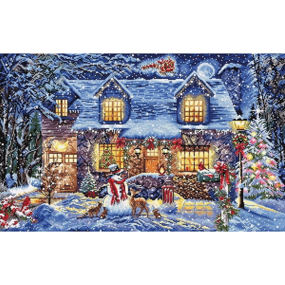 Wizardi Counted Cross Stitch Kit LetiStitch Cottage Glow L8030