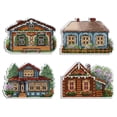 thumbnail image 1 of Counted Cross Stitch Kit Houses. Magnets SR-706 Needlework Houses Brown By MP Studia Canvas Cotton Easy Small, 1 of 4
