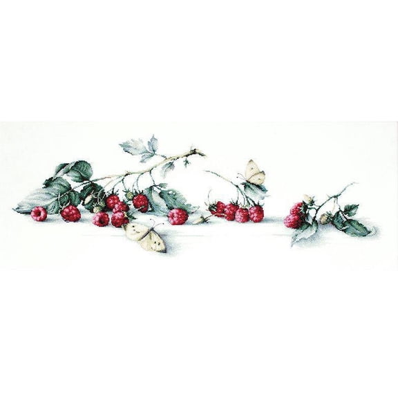 Luca-S B2253 Raspberries with Butterfly - Cross Stitch Kit