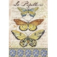 thumbnail image 1 of Counted Cross Stitch Kit Vintage Wings-Le Papillons Leti975 Needlework Easy Small Butterfly By LetiStitch Yellow, 1 of 14