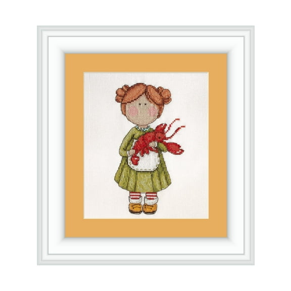 Counted Cross-Stitch Kit ‚Äì¬∞ancer GR-07 Needlework Easy Small Girl Green Red Canvas Cotton By NeoCraft