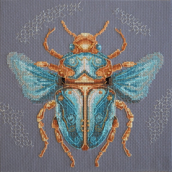 Wizardi Counted Cross-Stitch kit - Artifact of time. Beginner Embroidery Kit for Adults. Cross-Stitch Supplies. Needle, Canvas, Scheme, Floss and Floss Organizer Kit. AH-248 Abris Art