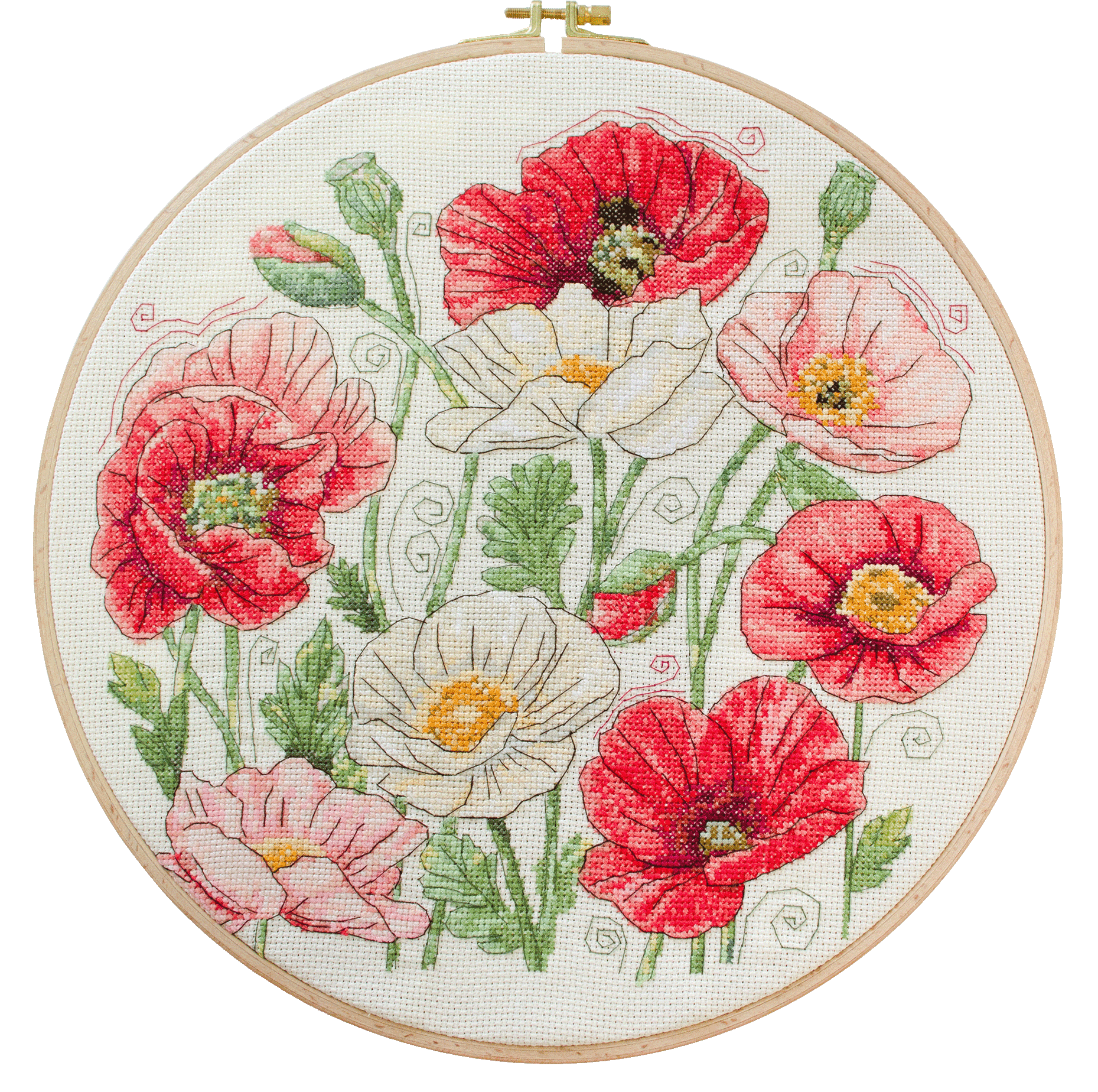 Counted Cross-stitch kit - When Poppies Bloom AH-299