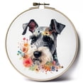 thumbnail image 1 of Counted Easy Cross Stitch Kits Schnauzer Color Stamped Embroidery for Starter Kits DIY 11CT Stamped Patterns Embroidery Needlework Kit Supplies 12 Inch Hoop Included(91-X), 1 of 6