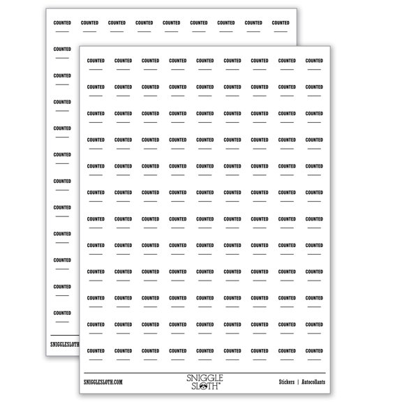 Counted Fill Inventory Management Manufacturing Label 200+ Round Stickers - Gloss Finish - 0.50" Size - White