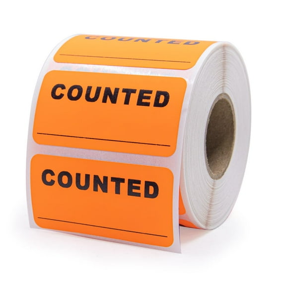 Counted Inventory Labels 2" x 1"