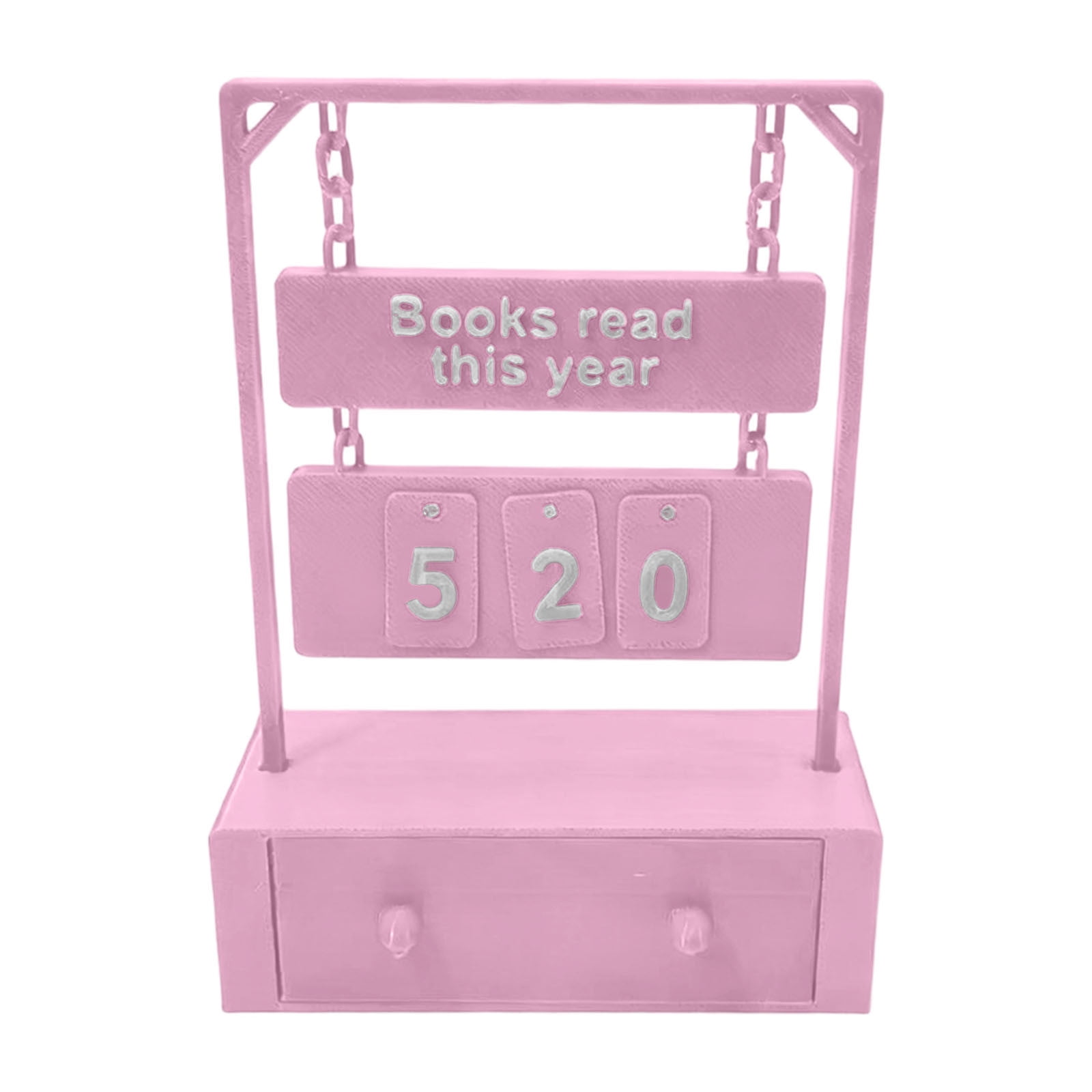 Counter 3D Printed Book Reading Shelf Sign 3D Printed Hanging Book ...