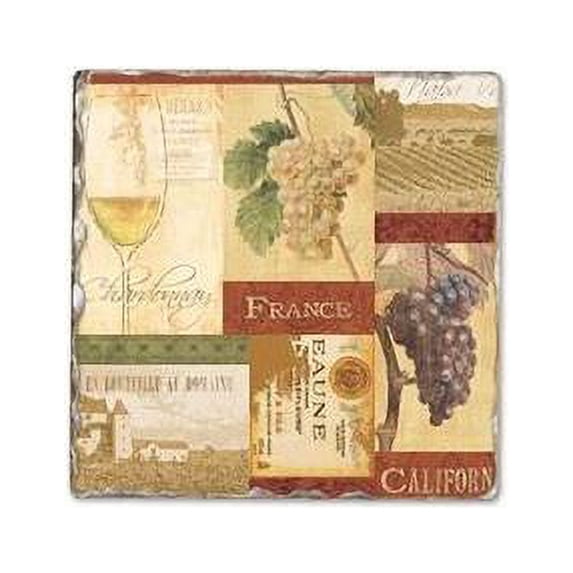 Counter Art CART11706 Wine Valley Single Tumbled Tile Coaster