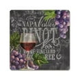 thumbnail image 1 of Counter Art CART11817 Chalkboard Wine Hardboard Coasters Set of 4, 1 of 1
