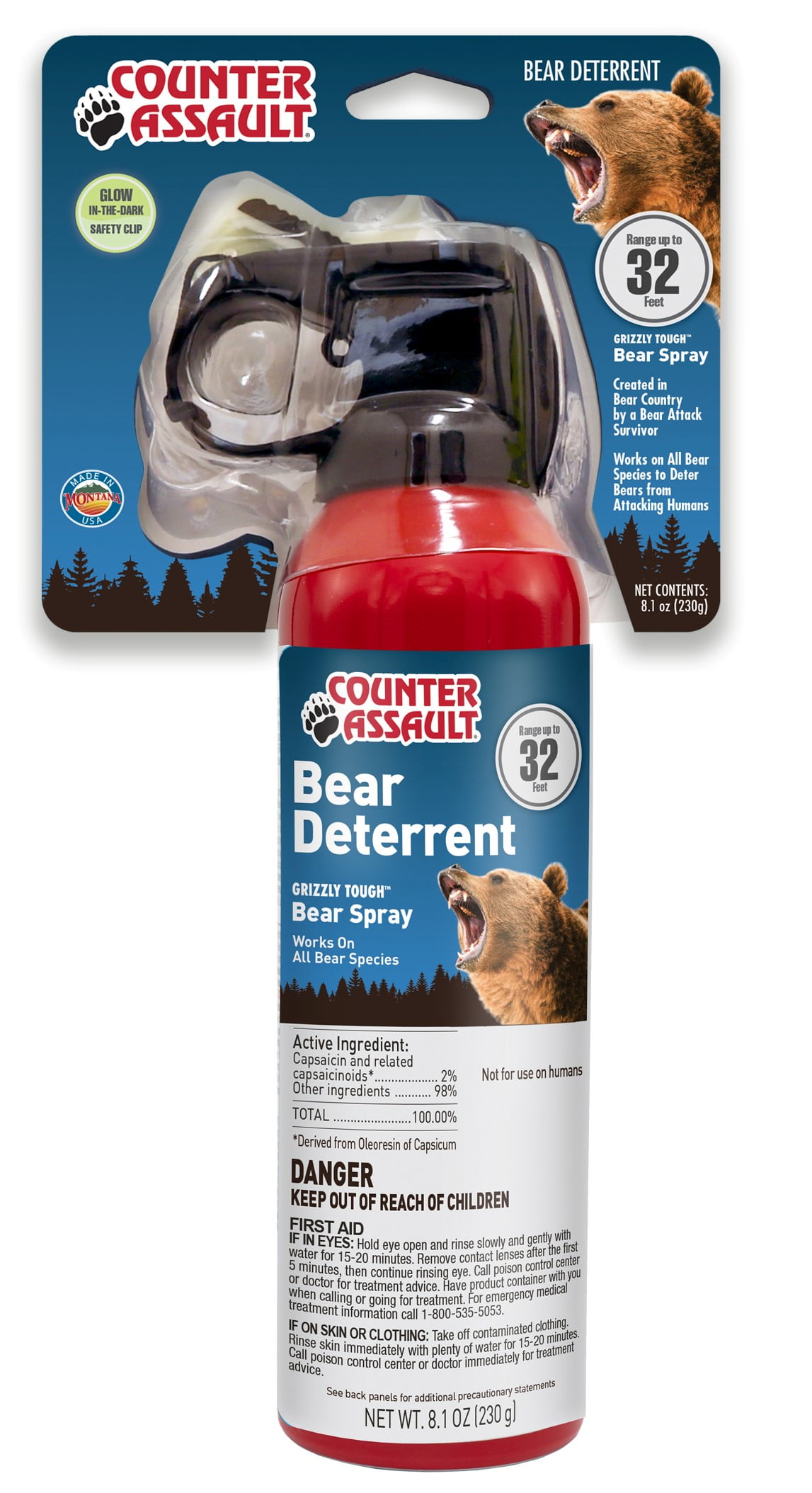 Counter Assault 32ft Bear Spray without Holster 8.1 oz