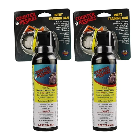 Counter Assault 8.1 Oz Inert Training Canister Black - 2 Pack