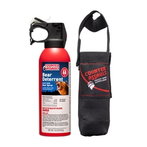 Counter Assault Bear Spray with Holster - Bears, Mountain Lions, Coyotes - Long-Range 44ft Distance - Pepper Spray Safety Gear for Hiking & Camping Protection - 2% Capsaicin - 10.2 oz