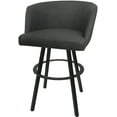 thumbnail image 1 of Counter Bar Stool Swivel Metal 26" Seat - Joey - Moonstone Vinyl Charcoal - Gray, 1 of 3