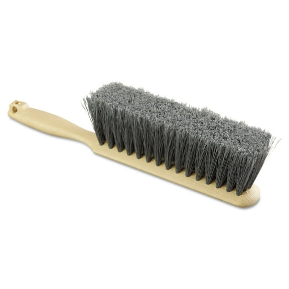 Counter Brush, Flagged Polypropylene Fill, 8" Long, Tan Handle | Bundle of 5 Each