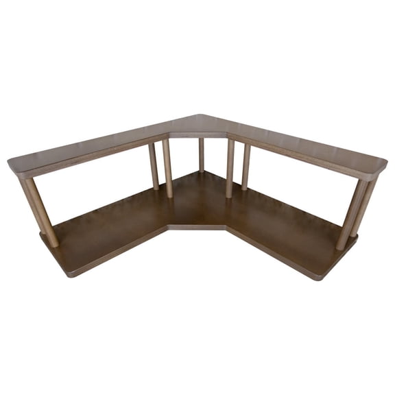 Counter Caddies™, Barista Display , Corner Shelf, New, Walnut Stained