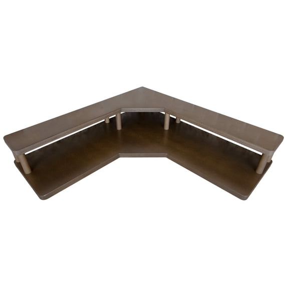 Counter Caddies™, Liquor & Wine Display , Corner Shelf, New, Walnut Stained