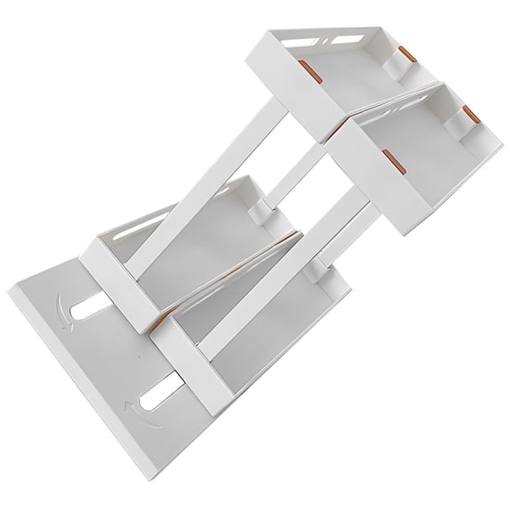 NUOLUX Storage Rack Counter Organizer Kitchen White 1Pcs Multi-layer Storage for Families