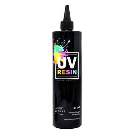 Counter Culture DIY Clear, UV Resin, Artist Resin Glue, 16oz, Art & Jewelry, 2 Hour Dry Time