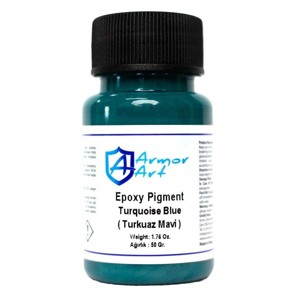 Counter Culture Diy Armor Art Pigment, Turquoise Blue, 1.76 oz. Epoxy Resin Dye for Water Effects