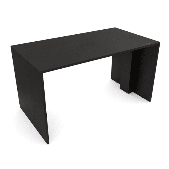 Sol-Mate Counter Height Collaboration Table | 4 Person Team Face to Face Desk | 36 x 60 All-Laminate Conference Table with Optional Power & Data | Commercial Office Desk - Black Cypress