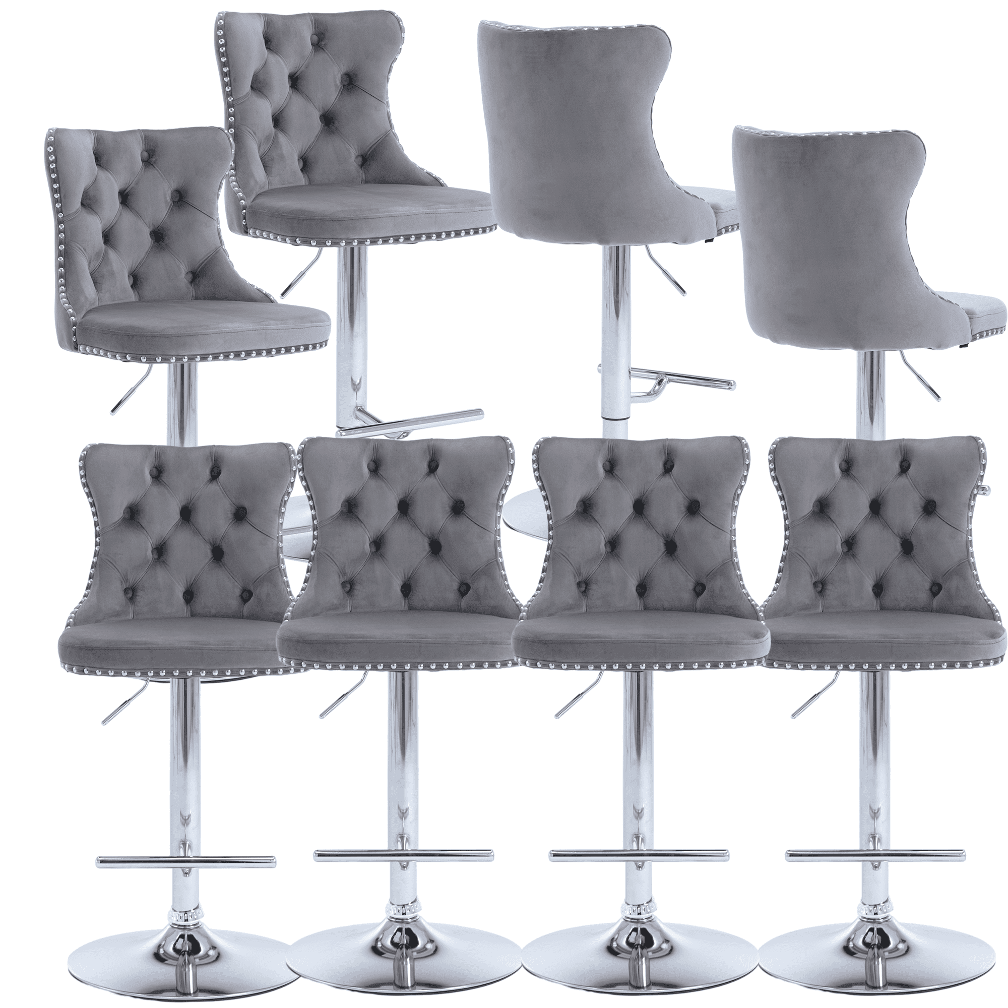 Counter Height Bar Stools from 25-33 Inch, Swivel Barstools with High ...