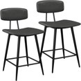 Counter Height Bar Stools 25.6 Inch Modern Bar Stools with Back and