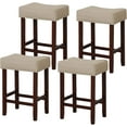 Counter Height Bar Stools 29.5inch Backless Saddle Stools with