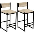 Counter Height Bar Stools, 34 inch Bar Height Stools,Paper Rope Woven