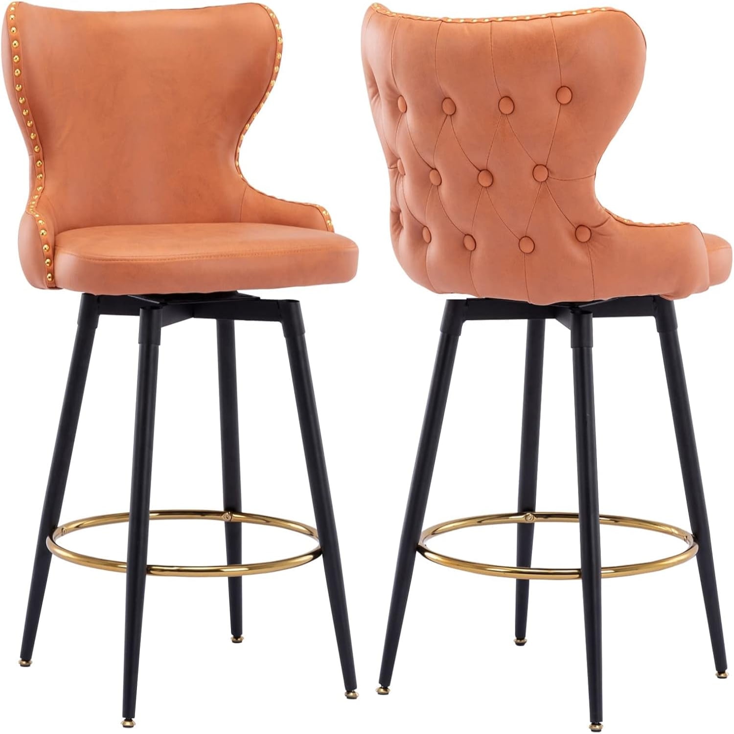 Counter Height Bar Stools Bar Stools with Back and Nailhead Linen
