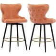 Counter Height Bar Stools Bar Stools with Back and Nailhead Trim