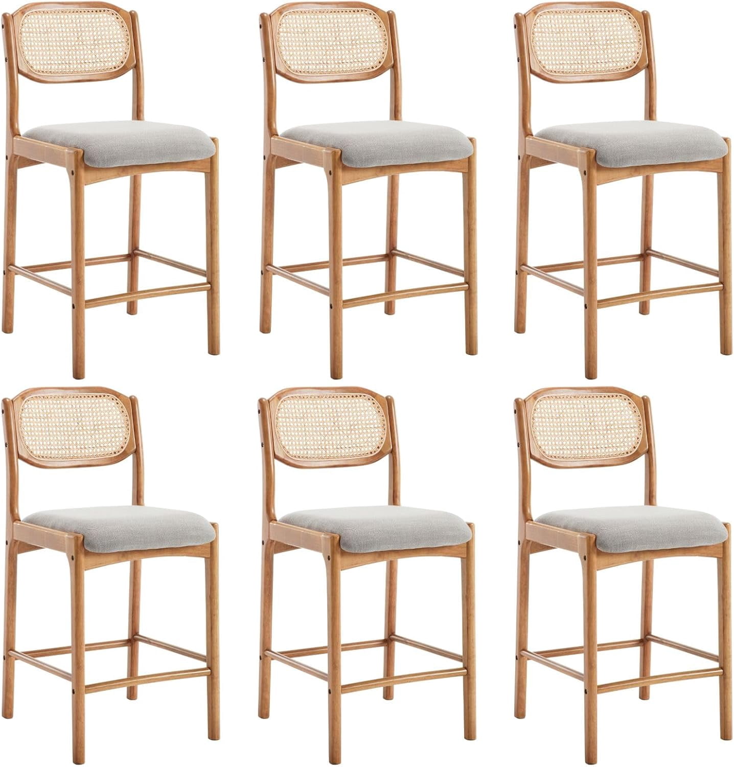Counter Height Bar Stools Boucle Counter Stools 26 Inch Upholstered ...