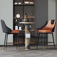 thumbnail image 1 of Counter Height Bar Stools with Full Back, 25 Inch Swivel Bar Stools Set of 2, Ergonomic Backrest and Metal Footrest, Modern Bar Stools for Kitchen Counter, Island, Dining Room, 1 of 8